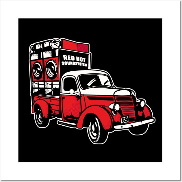 Red Hot Soundsystem Wall Art by Jomi